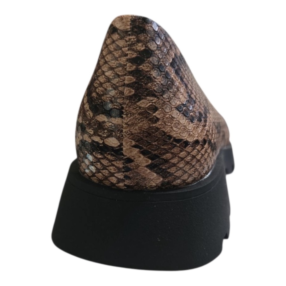 Snake-Print Brown Women's Slip-On Loafer - Picture 4 of 5